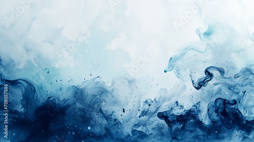 a blue and white background with water and bubbles in it