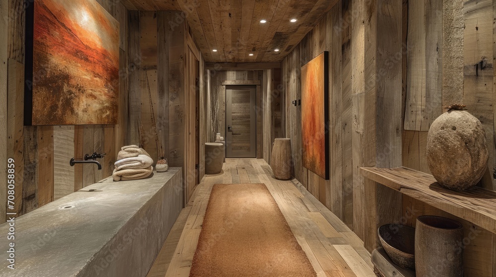 Sophisticated Rustic Hallway Design Sophisticated Rustic Hallway Design