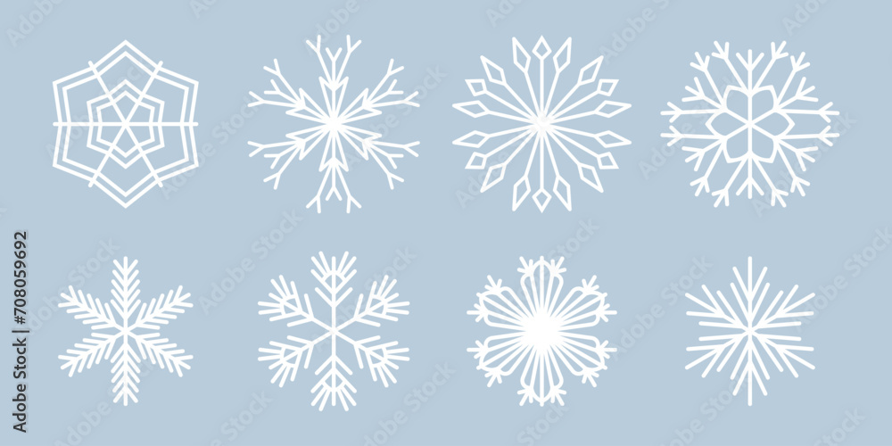 White template snowflake. Isolated snowflakes icon, round mandala. Winter Holiday cartoon flat illustration. Merry Christmas and New year Vector. Hand draw style White template snowflake. Isolated snowflakes icon, round mandala. Winter Holiday cartoon flat illustration. Merry Christmas and New year Vector. Hand draw style