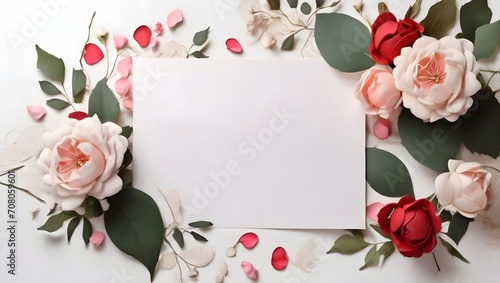 card for congratulation with roses