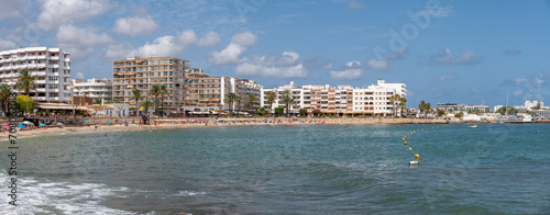 Beautiful resort town of Santa Eularia des Riu in Ibiza. photo