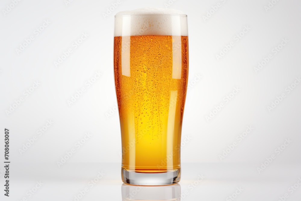 Glass of beer on white background Glass of beer on white background