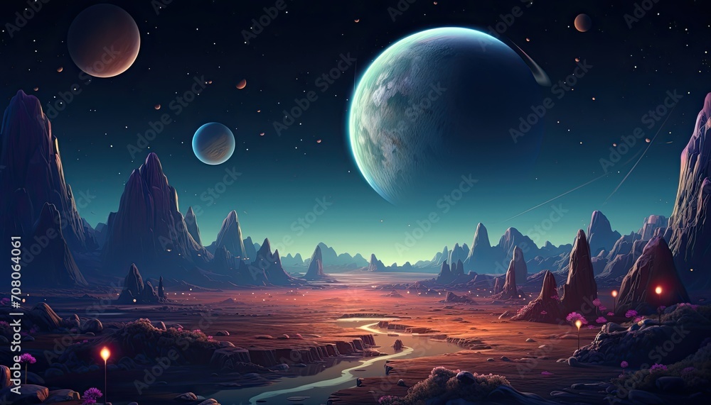 Alien planet background