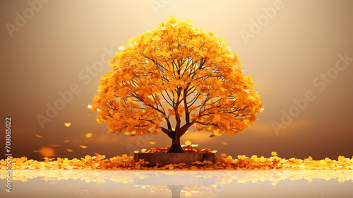 autumn tree silhouette