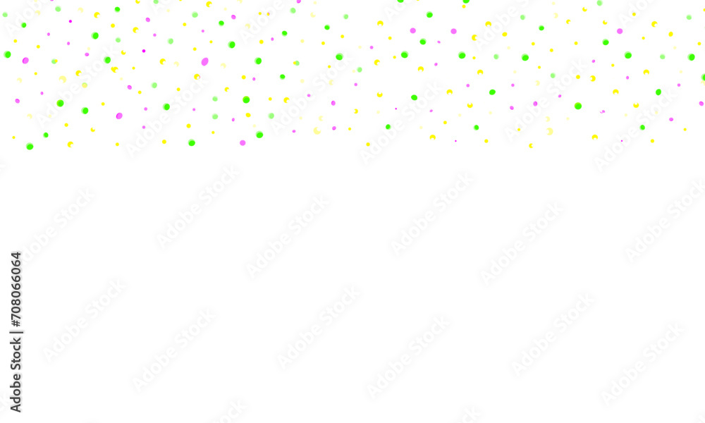 mardi grass yellow purple green confetti falling particles border isolated mardi grass yellow purple green confetti falling particles border isolated