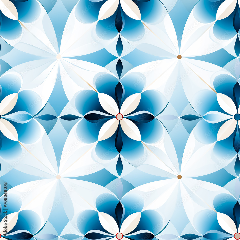 Seamless background pattern. Abstract geometric pattern in blue and white colors. Seamless background pattern. Abstract geometric pattern in blue and white colors.