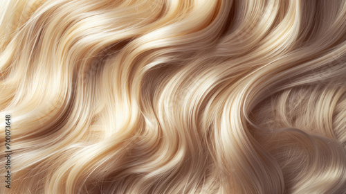 Luxurious Blonde Hair with Smooth and Silky Curls