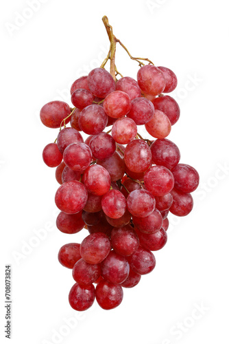 Bunch of Cardinal grapes isolated on white background