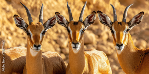 Impalas in Unison - A Harmonious Assembly in the Golden Savannah