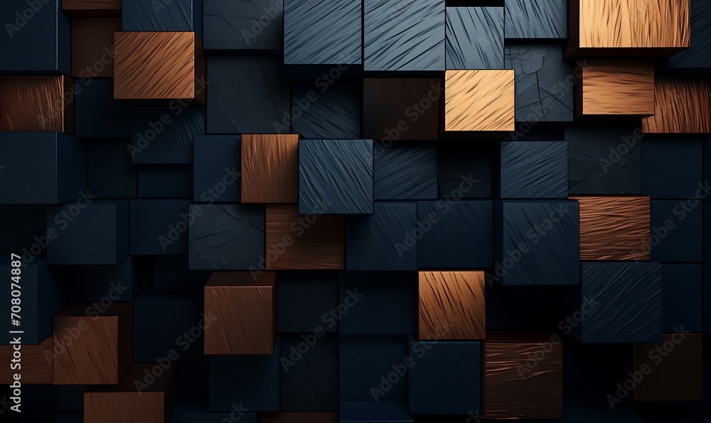 3d rendering of abstract geometric shapes in black and brown colors background 3d rendering of abstract geometric shapes in black and brown colors background
