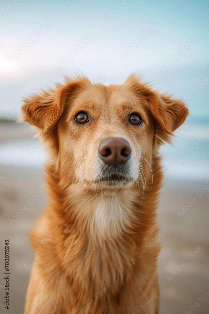 Obraz premium dog on the beach