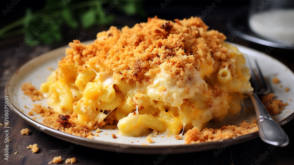 A plate of comforting macaroni and cheese