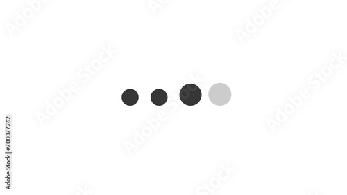 simple circle bigger and fade for loading animation, looping 4 dots motion graphic animation video photo