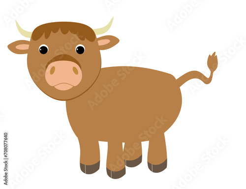 cartoon cow illustration created in illustrator 