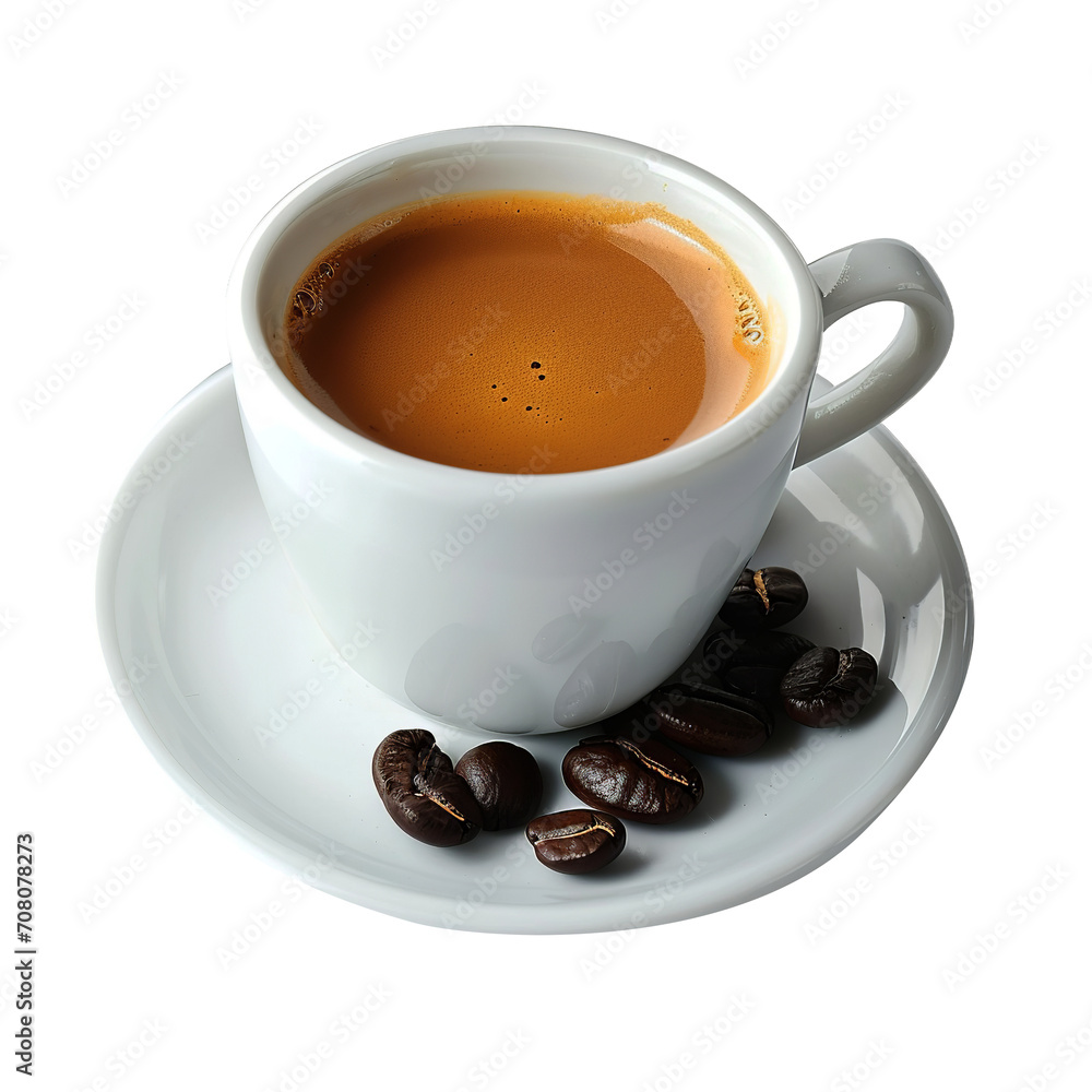 Espresso on transparent background. Generative AI. Espresso on transparent background. Generative AI.