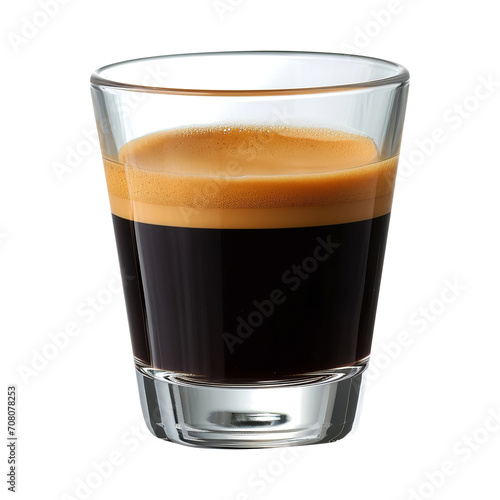 Espresso on transparent background. Generative AI. photo