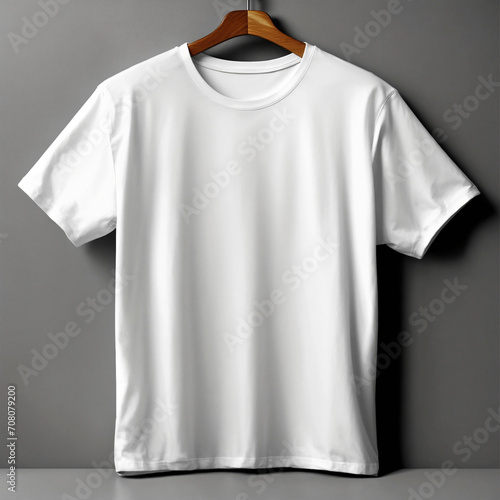 a all-white mockup of a T-shirt