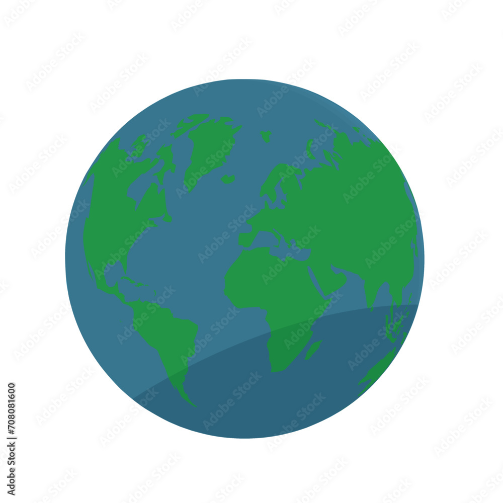 world globe on white background