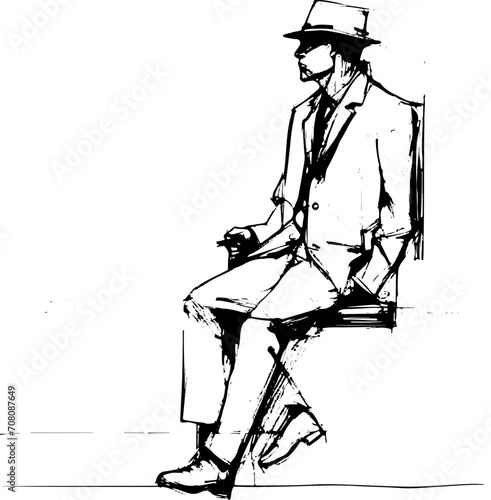 Verschiedene Vektorgrafiken aus den Bereichen: vektor, grafik, illustration, mensch, bar, abstrakt, sketch, Skizze, Silhouette, schwarz, weiß, black, white, 