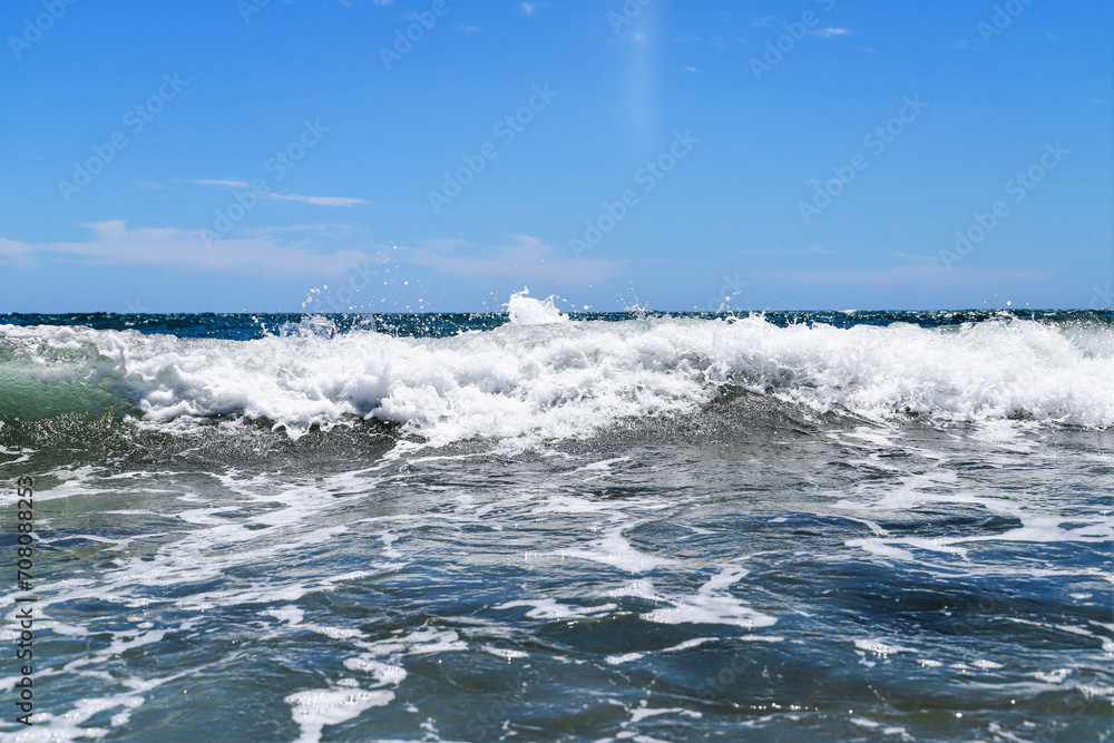 waves on the sea. water splash in the sea waves on the sea. water splash in the sea