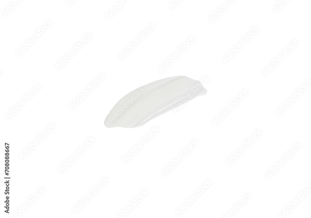 Sour cream or sauce smeared on a white background