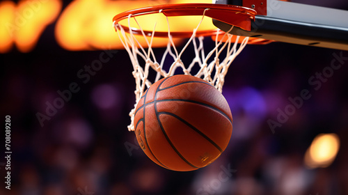 Ball Falling Down From A Basketball Hoop © Imeji