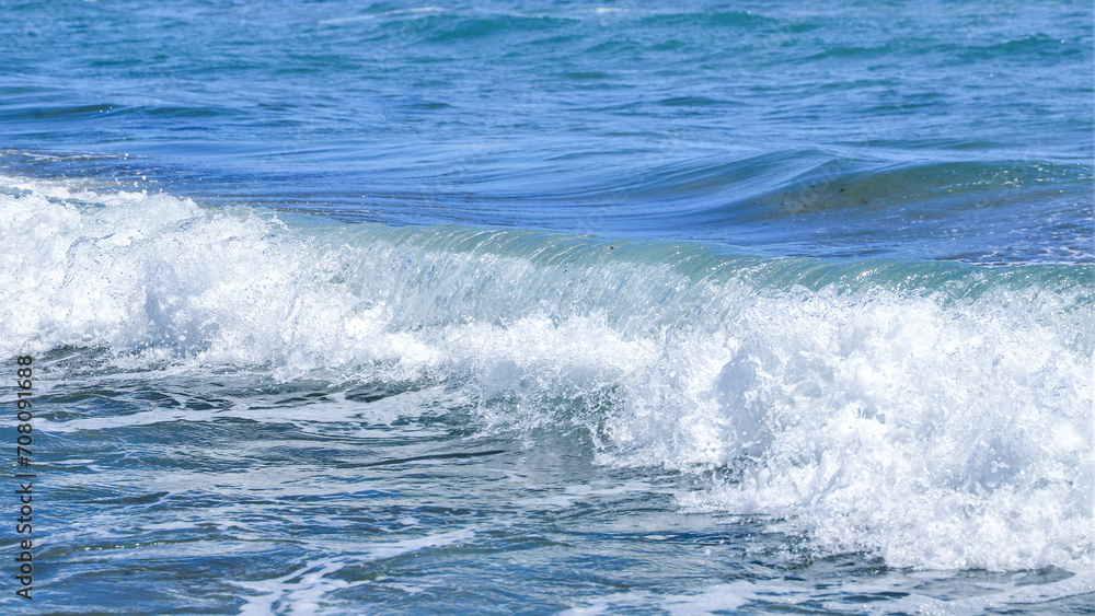 Blue sea and blue sky background. Summer sea and blue sky.