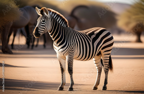 zebra in the wild.