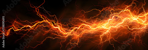 Abstract background of orange lightning