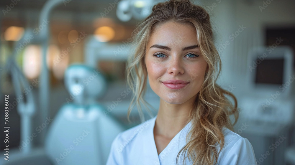 Portrait of smiling beautiful nurse in hospital Portrait of smiling beautiful nurse in hospital