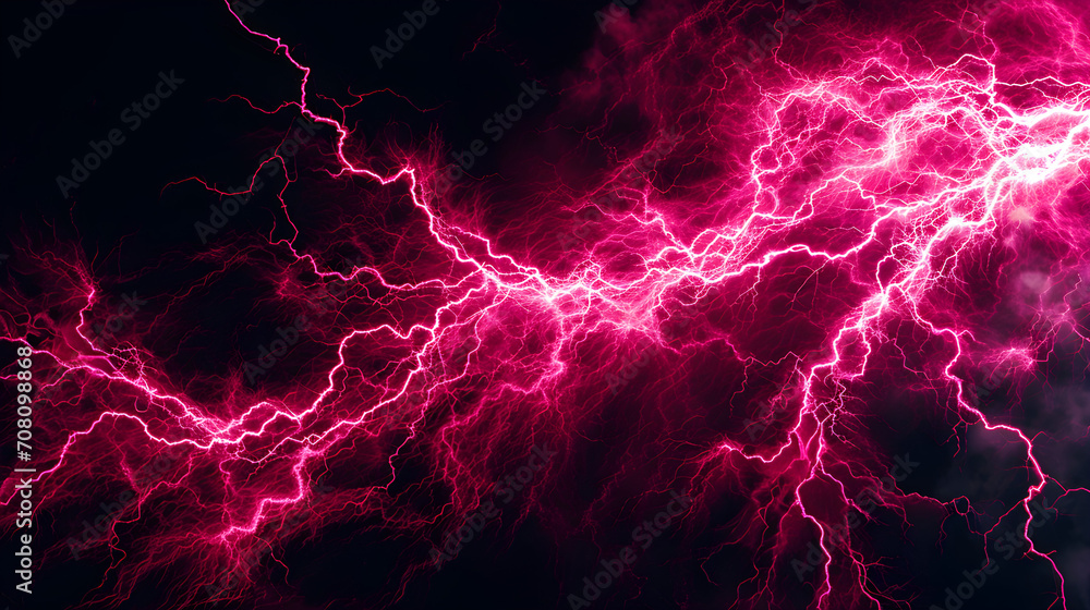 Abstract background of pink lightning - obrazy, fototapety, plakaty 