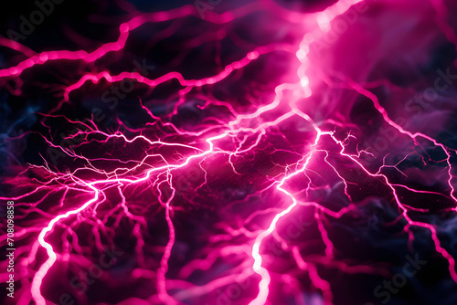 Abstract background of pink lightning © Sarah