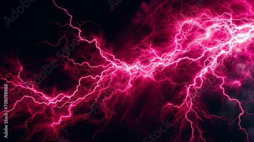 Abstract background of pink lightning photo