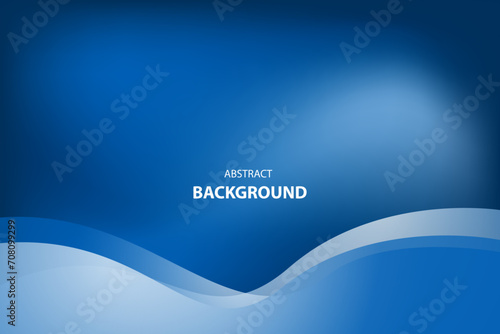 Abstract Blue wave gradient modern background for template, poster, flyer design. Vector illustration