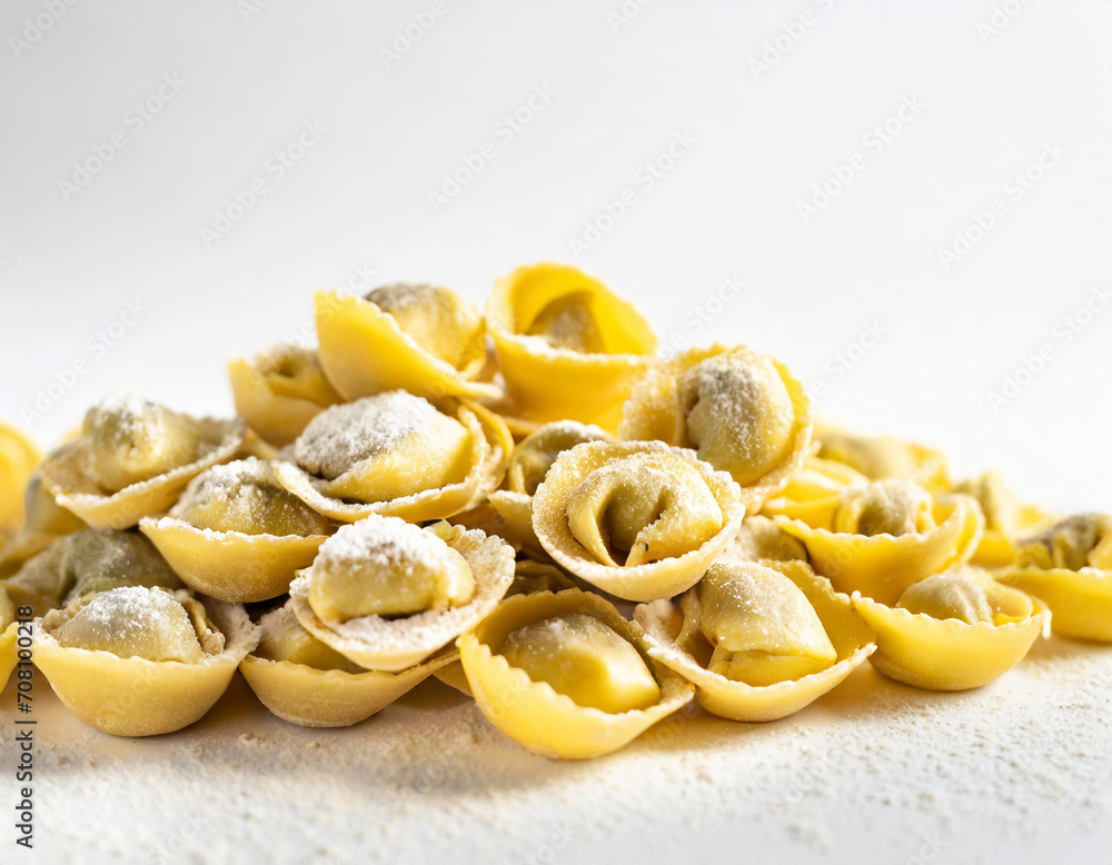 Tortellini bolognesi pasta isolated on a white background, pile.
Tortellini bolognesi pasta isolated on a white background, pile.