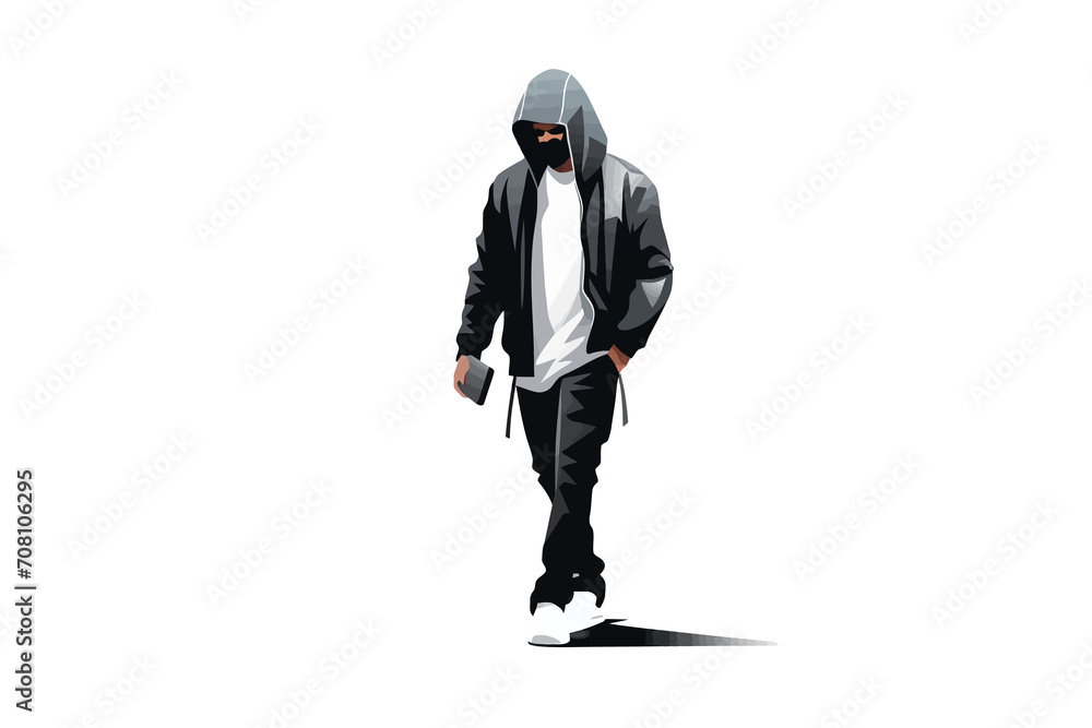 hacker vector flat minimalistic asset isolated vector style illustration