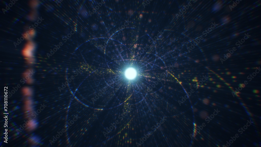3D rendering of an abstract digital tunnel in cyberspace made of particles 3D rendering of an abstract digital tunnel in cyberspace made of particles