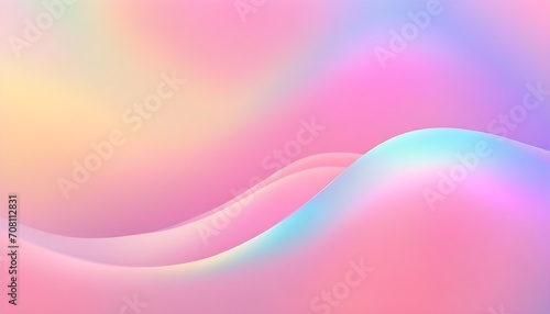 Bright pastel colors cute pink  sky blue  light yellow holographic gradient background design  wallpaper