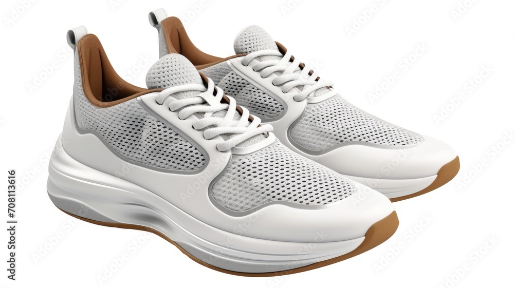 pair of modern, streamlined sneakers for casual and athletic pair of modern, streamlined sneakers for casual and athletic