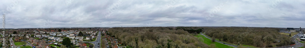 Aerial Panoramic View of Corby Town of Northamptonshire, England United Kingdom on Cold and Cloudy Day of January 2024 Aerial Panoramic View of Corby Town of Northamptonshire, England United Kingdom on Cold and Cloudy Day of January 2024