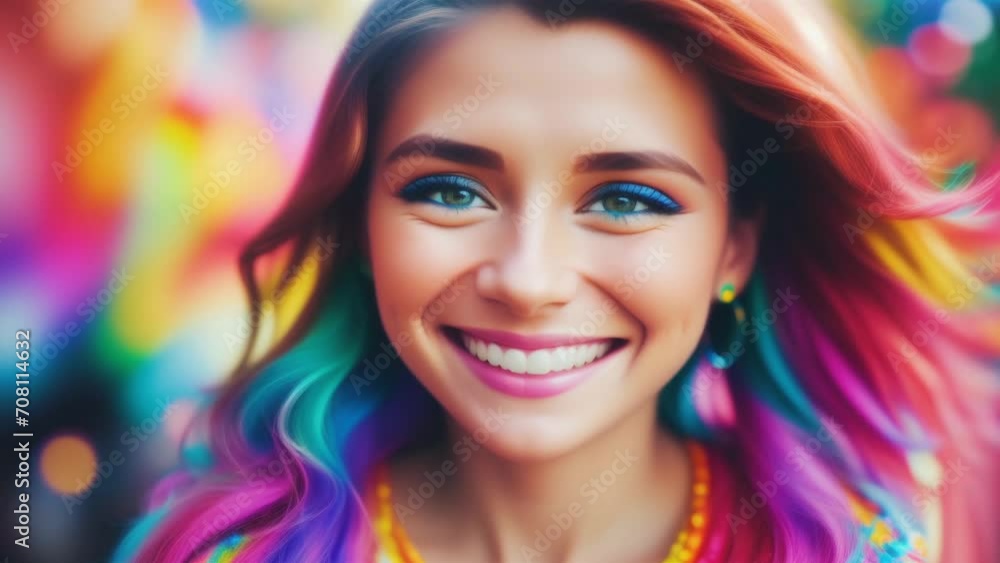 portrait of a smiling woman with makeup portrait of a smiling woman with makeup