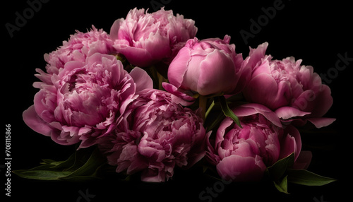 Freshness and beauty in nature a vibrant pink tulip blossom generated by AI