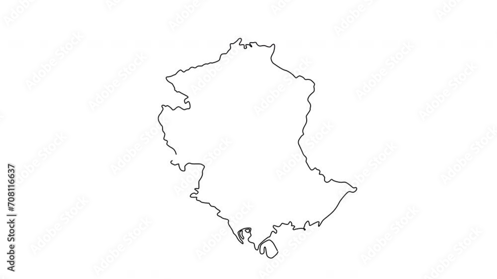animated sketch of a map of the city of Tangshan in China animated sketch of a map of the city of Tangshan in China