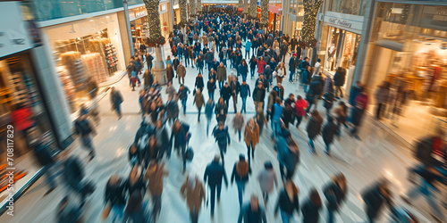 blurred photo of people shopping in malls, sale, fast moving exposure