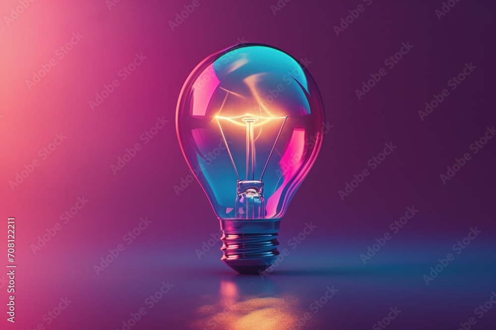 light bulb on red background light bulb on red background