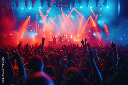 Wallpaper Mural Silhouette of a crowd cheering at a large concer Torontodigital.ca