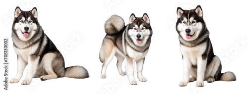 Malamute on a transparent background, PNG Format