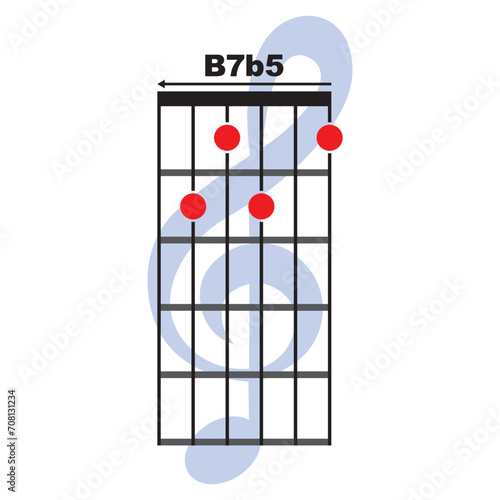 B7b5  guitar chord icon