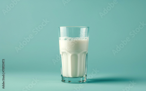 A glass of milk, studio lights