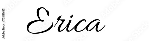 Erica - black color - female name - ideal for websites, emails, presentations, greetings, banners, cards, books, t-shirt, sweatshirt, prints, cricut, silhouette,		

